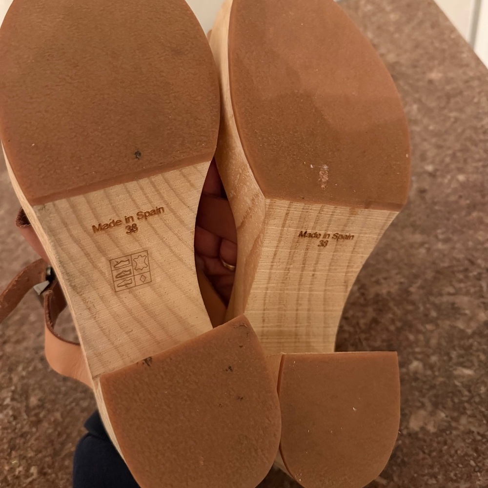 NWOT Free People Bellevue Clog in River Multi Heeled Slip On Sandals Size 38/8 - Picture 6 of 6